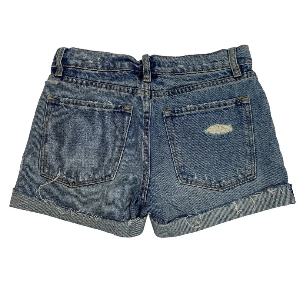 AllSaints Distressed Boyfriend Style Denim Shorts